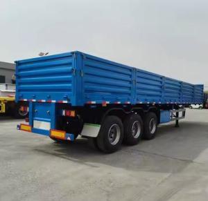 Wholesale 3 Axle 13000X2500X2100MM Sidewall Flatbed Trailer Truck Semi Trailer For Transport from china suppliers