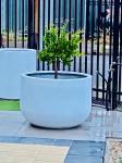 Powder Coated Finish Fiber Clay Planters Fibre Clay Flower Pots