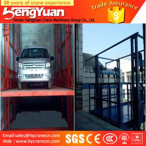 Wholesale 4-12m lifting height guide rail chain hydraulic goods ladder lifter from china suppliers