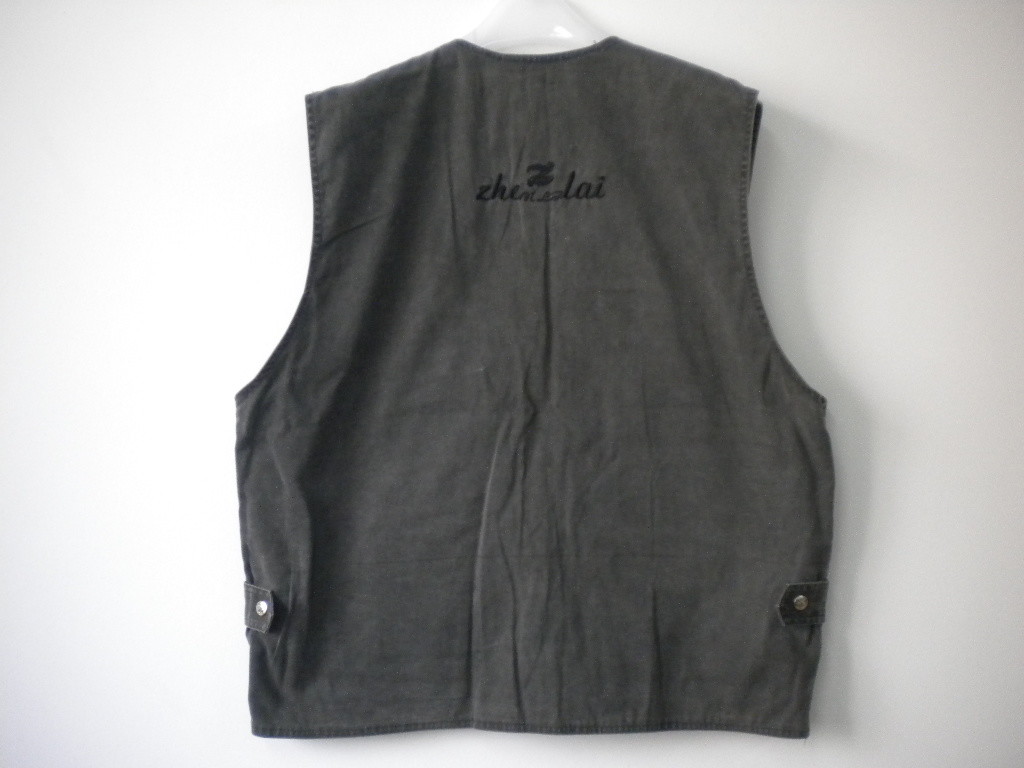 vest, reversible vest, mens vest in T/C 65/35 fabric, fishing vest, casual vest