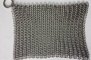 Wholesale 6*8 Inch Stainless Steel Cast Iron Skillet Cleaner Chainmail Scrubber For Cast Iron Pan from china suppliers