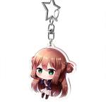 Custom Clear Anime Girl Acrylic Keychain Printed Glitter Epoxy Resin Acrylic