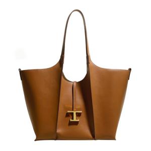 Wholesale Commuter Ladies Tote Handbag 30cm Brown Leather Tote Purse from china suppliers