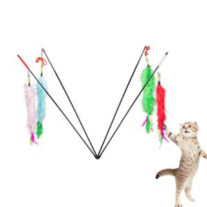 Wholesale Feather Soft Pet Play Toys / Interactive Cat Toys Cute Size 55 * 1 Cm from china suppliers