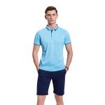 Flyita Wholesale Breathable Black Fitted Polo T Shirt With Sublimation Logo