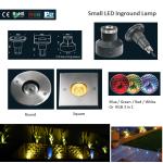 CE&ROHS 316 Stainless Steel Low Power RGB Round or Square LED Underground Lights