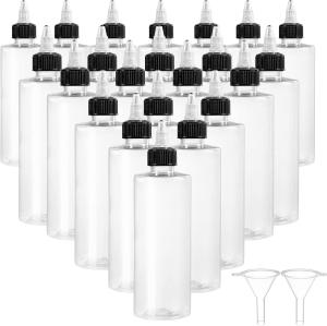 Wholesale 8oz Plastic Squeezing Bottles, Clear Oil Dispenser Dropper Bottle Applicator With Twist Top Cap from china suppliers