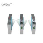 Automatic Flap Access Control Turnstile Gate Fingerprint / Card / QR Card Reader