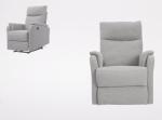 Fine Linen Lumbar Heating Massage Manual Recliner Seat Sofa Wall Hugger 3 Seater