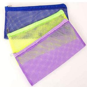 Wholesale Transparent Clear Plastic Mesh Pencil Pouch 23*15cm One Pocket For Teenagers from china suppliers