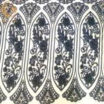 African Beaded Sequins Embroidered Dress Lace Fabric 91.44Cm Length
