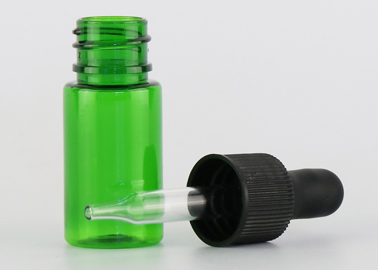Small Glass Empty Essential Oil Bottles Smooth Surface With Plastic Dropper