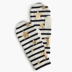 Wholesale Girl ' S Knitted Mitten Gloves With Foil Print Customized Color One Size from china suppliers