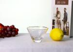Hammered Texture Hand Blown Gold Rim Martini Glasses , Stemless 5 Ounce Martini