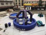Last Man Standing Inflatable Interactive Games , Purple Outdoor Playground