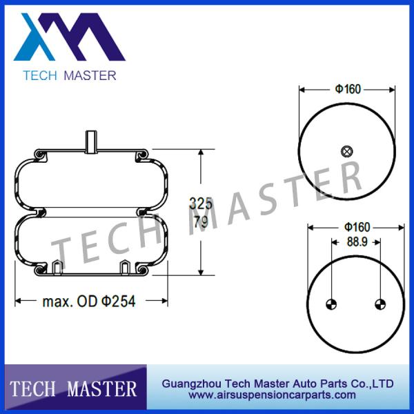 Convoluted Air Suspension Bag Air Rubber Bellow Spring For Trailer Firestone W01