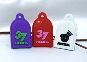 Wholesale Embossed Matt PVC Rubber Keychain SGS 3D PVC Keychain Purple Red White from china suppliers