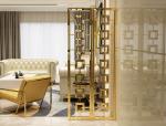 Hairline Gold Stainless Steel Room Dividers For Office/Room/Interior Decoration