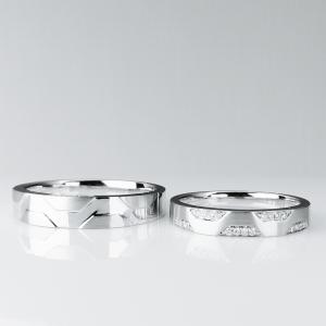Wholesale AU750 Purity Geometric Graphic 18K Customised Couple Rings from china suppliers