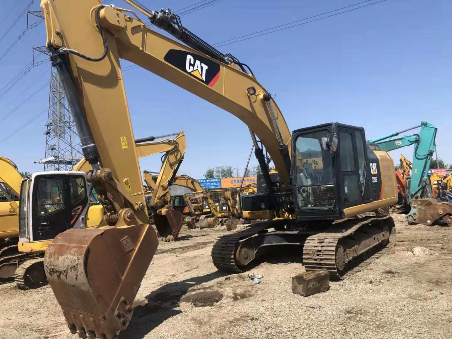 Yellow Environment Friendly 320E Cat 20 Ton Excavator