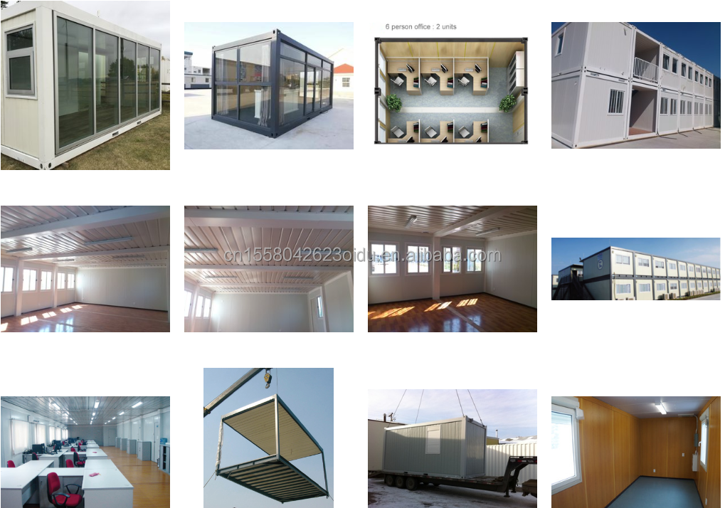 Flat Packaging Container Prefabricated Metal and Wooden Garden Office with Galvanized Steel Square Tubes