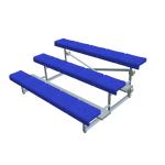 3 Rows Aluminum Outdoor Bleacher Seating For Playgrounds Gymnasiums