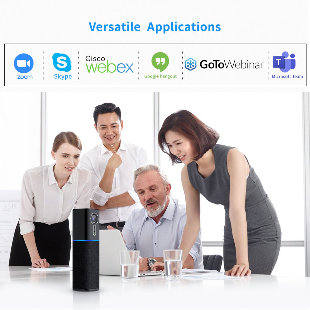 2K Portable USB Conference Camera All in One with Microphone & Speakerphone