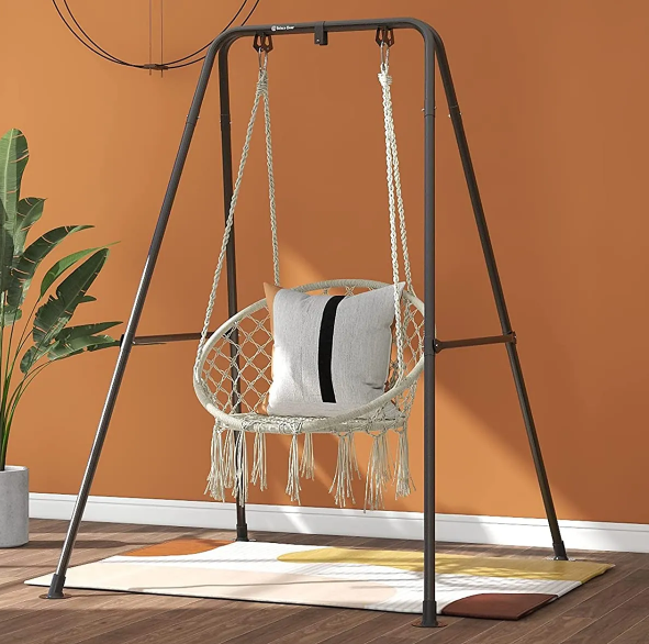 Portable Hammock Chair Stand for Convenient Relaxation in Indoor and Outdoor Areas