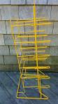 Yellow Wire Flooring Display Stands , Custom Cheese Store Food Display Rack