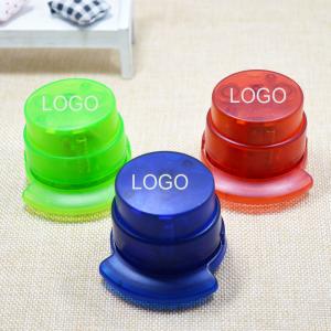 Wholesale Mini green needle-free stapler 5*5.7cm ABS colorful logo customized from china suppliers