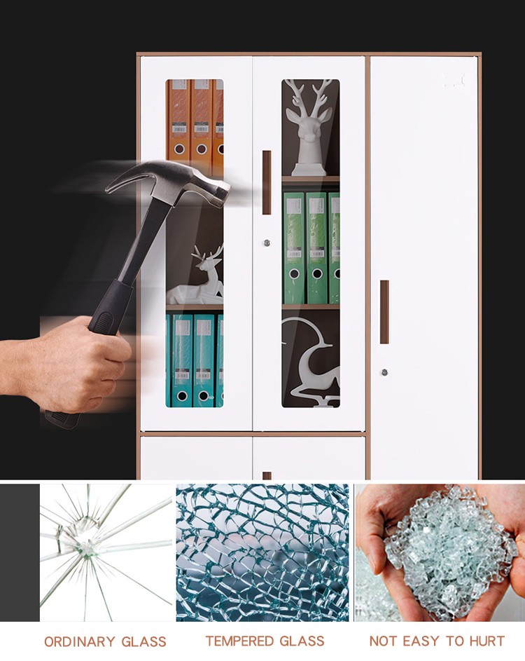 Modern 0.4mm To 1.2mm 5 Door Metal Office Cabinet