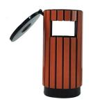 30L Kitchen Recycling Storage Bins , Brown Outdoor Recycling Bin Storage