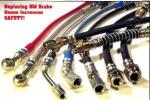 1/8 SIZE Motorcycle Racing Colored /PTFE Steel Braided Brake Line Hose Kits