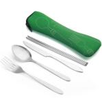 Eco Friendly Stainless Steel Outdoors Travelling 4pcs Tableware Set for