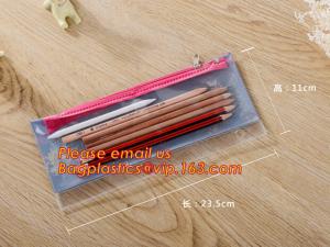 Wholesale wholesaler school stationery plastic soft pvc clear colored pencil bags with cheap price from china suppliers