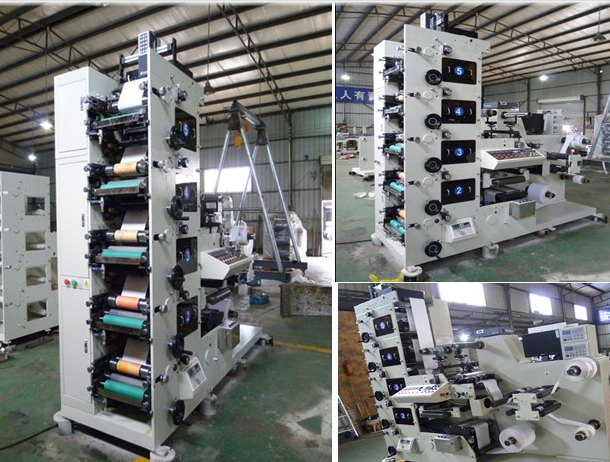 automatic printed paper roll, 4 color flexo paper roll printing machine