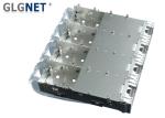 Light Pipe EMI Tab Spring SFP Cage Connector 4 Ports Stailness Steel CLIP