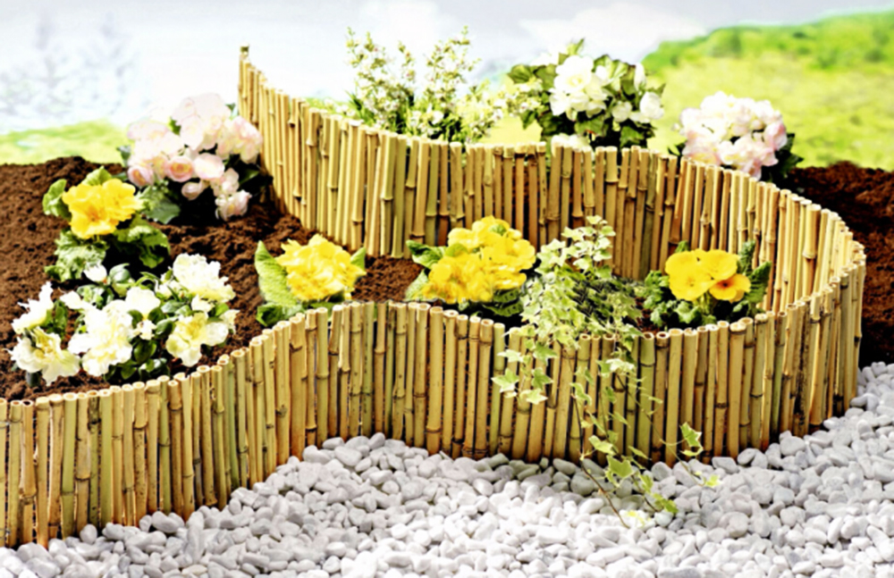 20x100cm Cane Bamboo Edging Border Fence For Small Garden Balcony Decorative