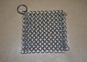 Wholesale Kitchen 4x4 Inches Stainless Steel Chainmail Cast Iron Cleaner from china suppliers