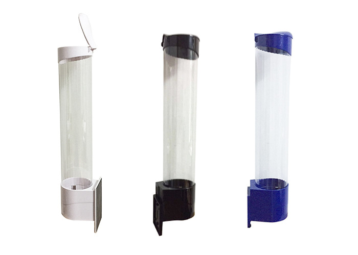 Silver Plastic / Paper Cup Holder Dispenser Durable Simple Elegant Appearance