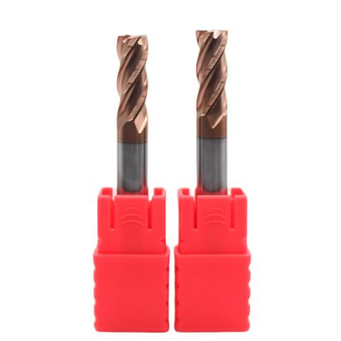 6mm Dia 6*25*6*75 TiAISiN Coated 4 Flat Flutes Carbide Square End Mill For