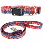 Durable Waterproof Dog Collar And Leash , Reflective Pet Training Leash
