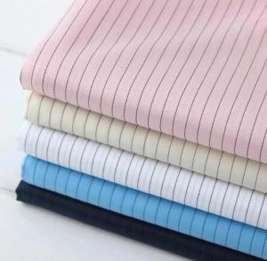 Wholesale Functional ESD Fabric Dust Proof 99% Plyester 1% Conductive Fabric Stripe 5mm from china suppliers