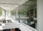 Ebunge Acoustic Room Dividers Frameless Tempered Glass Partition Wall For Office