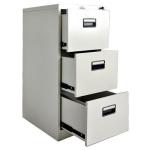 High Sided 3 Drawers Metal Filing Cabinet For A4 / A5 Documents
