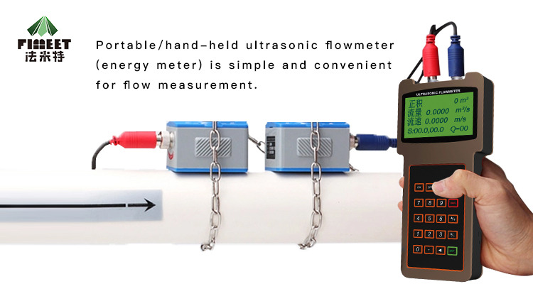 Ultrasonic Portable Ultrasonic Flow Meter FMT-MF120 ISO9001 Customized