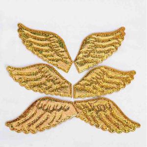 Wholesale Gold Ultrasonic Embossing Fabric Wings Crafts For Gift Decoration from china suppliers
