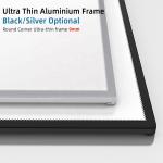 Ultra Thin Slim Glass Lightbox for Wall Mounted Digital Poster Supermarket
