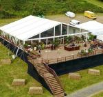 20*50m Aluminum Party Tent Metal Frame Polyvinyl Chloride A Shape Marquee
