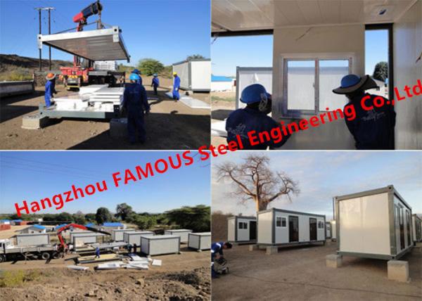 Quality Modern Steel Frame Modular Prefab Container House For Site Office And Temporary Accommodation for sale